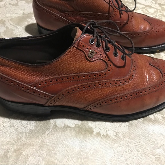 Pre-owned Foot Joy Men’s Brown Saddle Wingtip Classics 51128 - Size 10E - Picture 13 of 13
